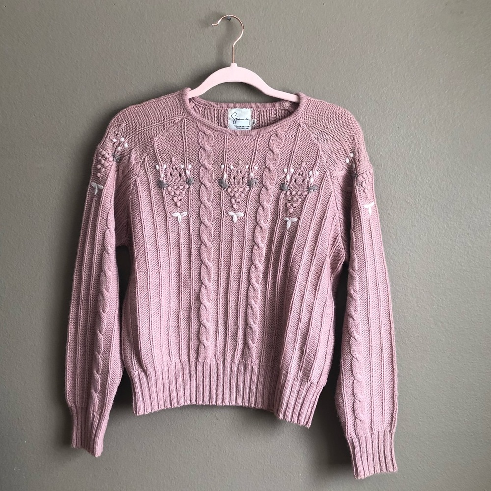 Vintage givenchy knit sweater rose pink